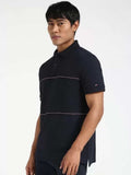 Tomm y Hilfige r Navy Blue Premium Polo T-Shirt