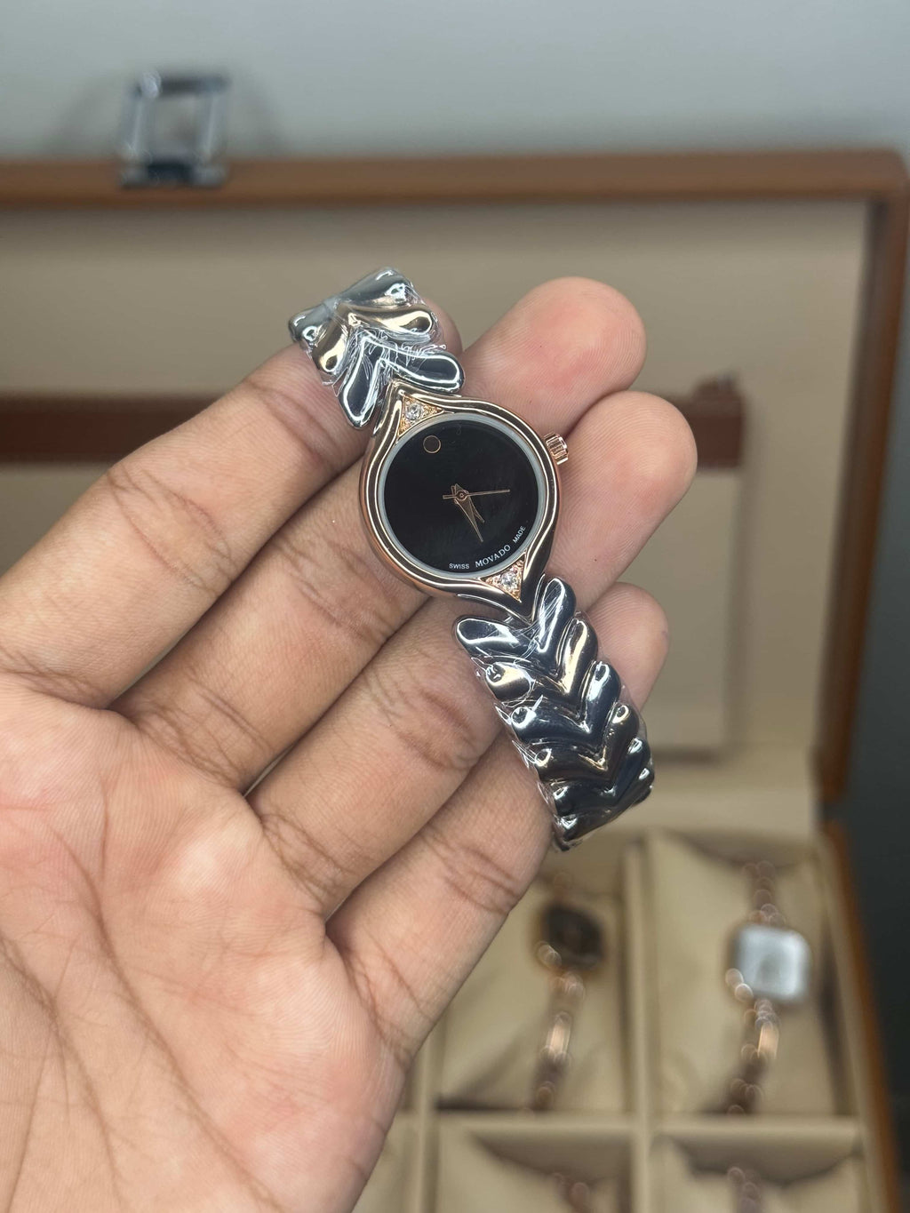 Movado Dual Tone Black Dial Premium Watch