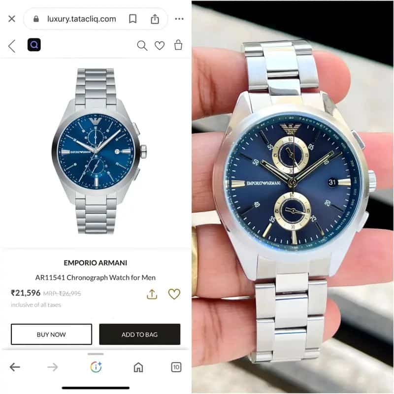 Emporio Armani Chrono Blue dial