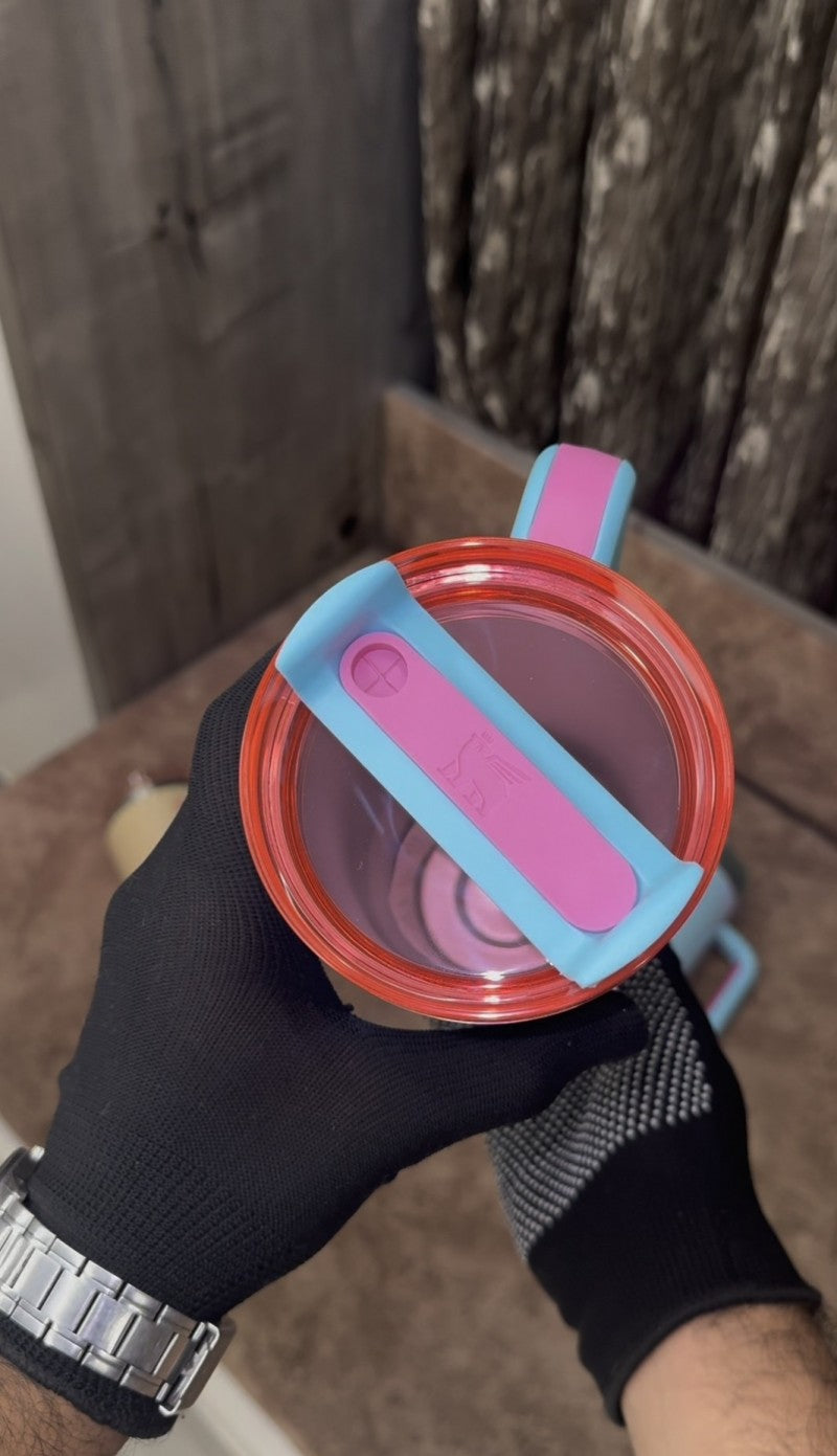 Stanley x Dual Glossy Glitter Gradient Blue Pink Tumbler