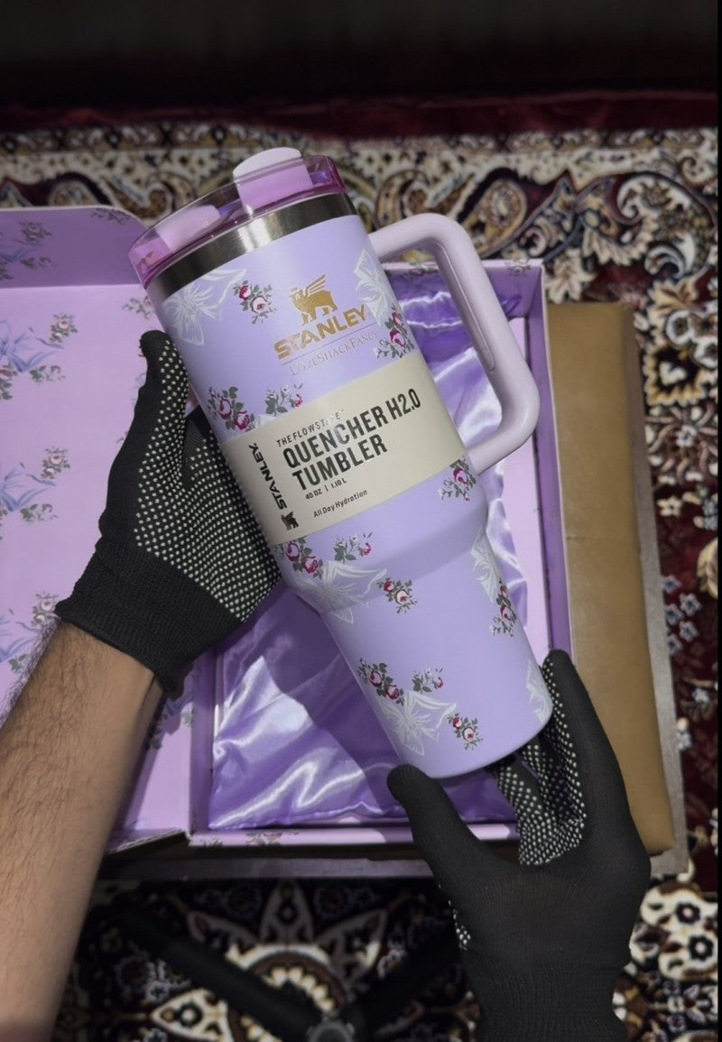 Stanley x LoveShackFancy Flowstate Purple Tumbler