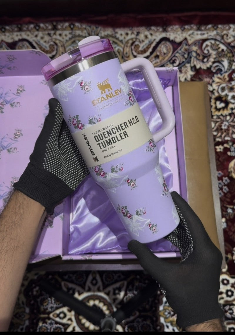 Stanley x LoveShackFancy Flowstate Purple Tumbler