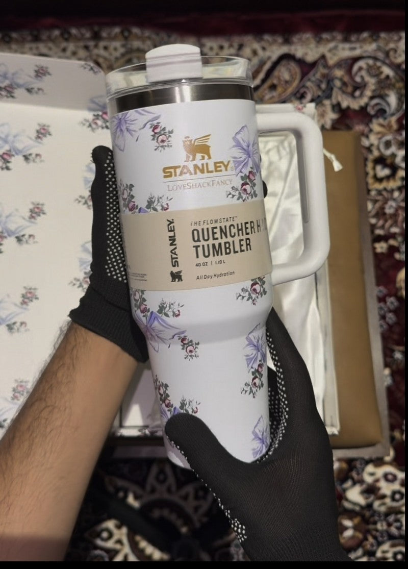 Stanley x LoveShackFancy Flowstate White Tumbler
