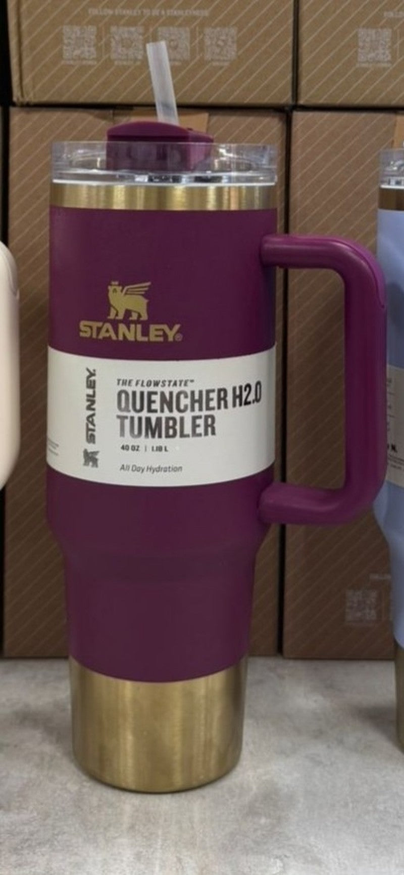Stanley Quencher Tumbler Copper Bottom Wine