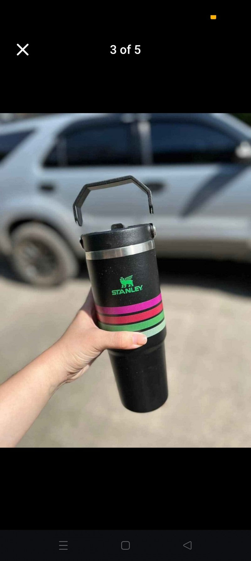 Stanley IceFlow Flip Straw Strips Black 30oz
