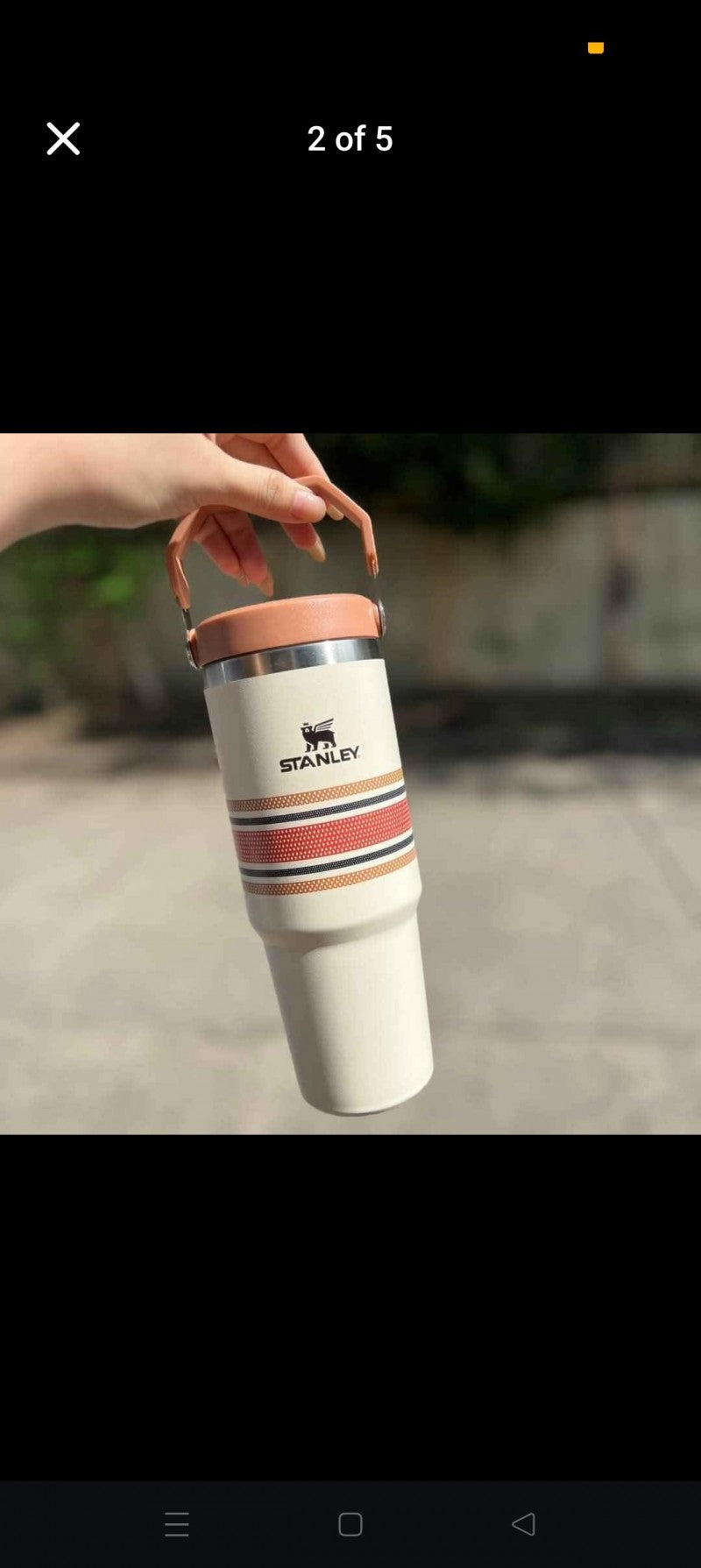 Stanley IceFlow Flip Straw Strips Tumbler White 30oz