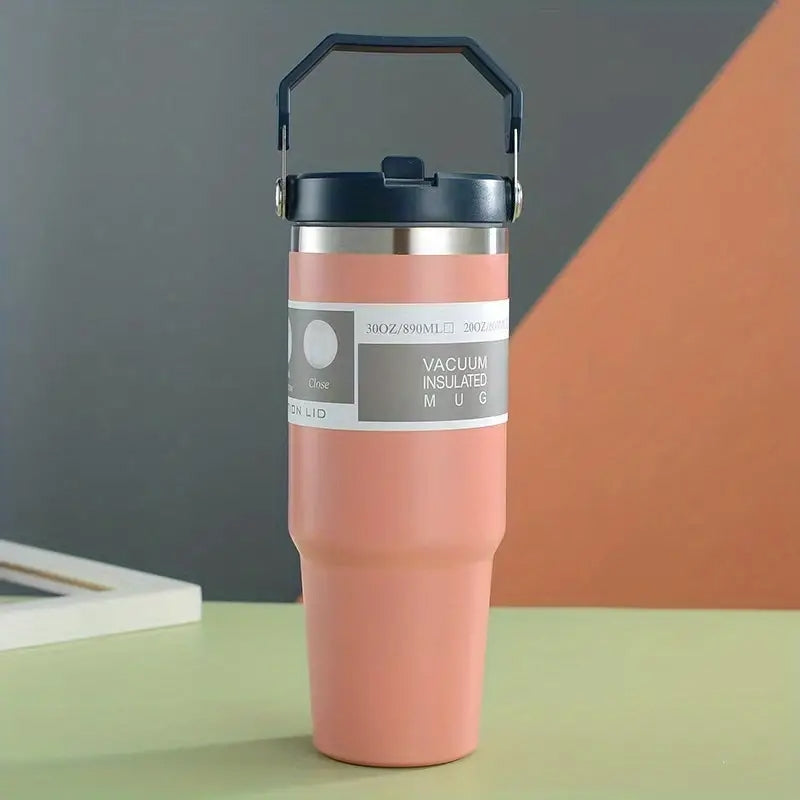 Ice Flow Flip Straw And Handle 30 oz Orange