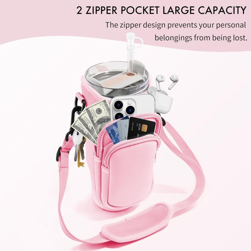 Carrier bag for Stanley Tumbler Pink