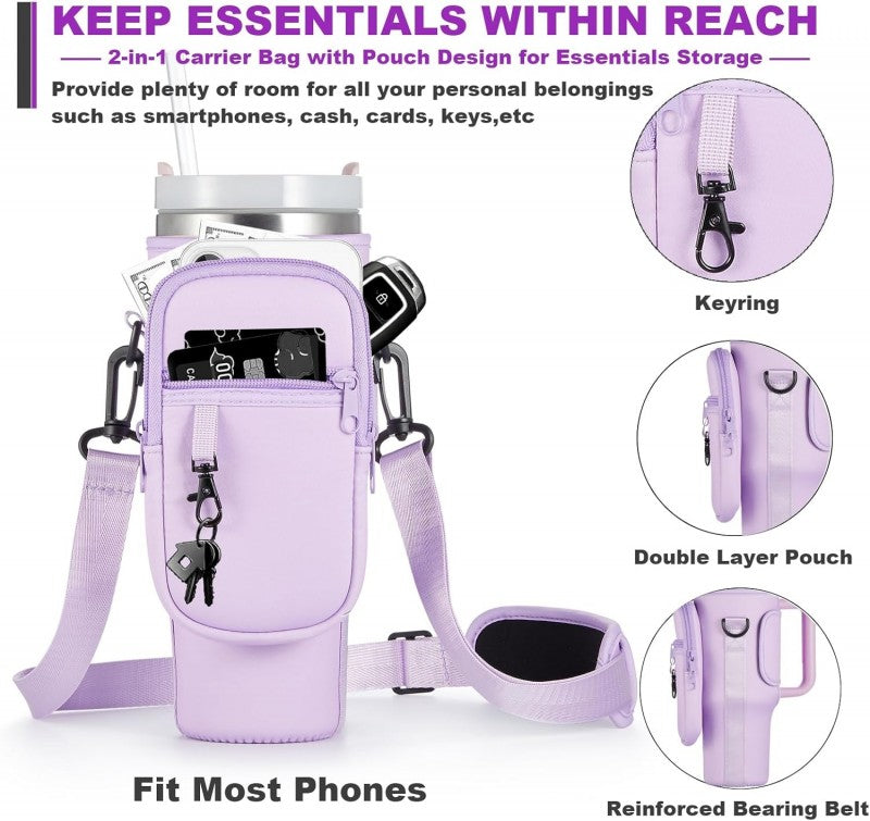 Carrier bag for Stanley Tumbler Purple