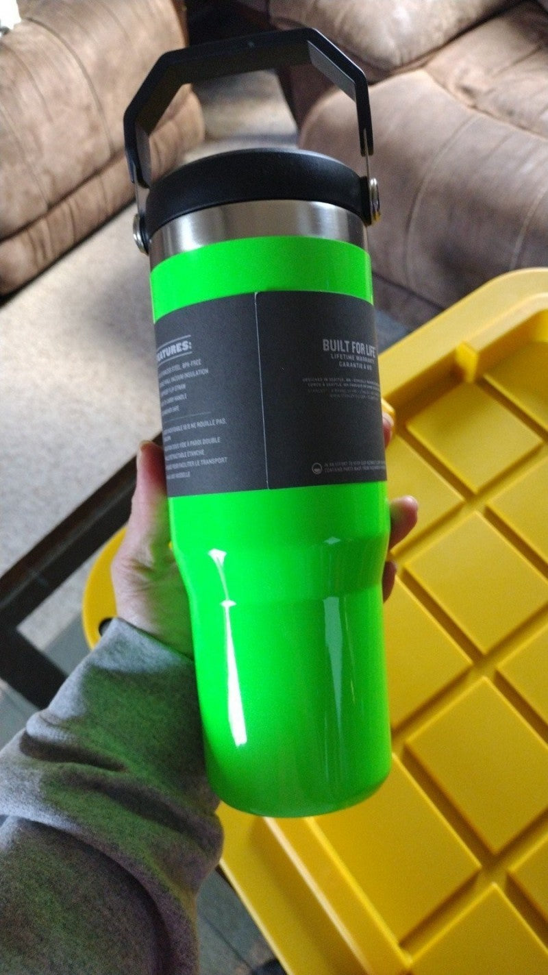 Stanley IceFlow Flip Straw Tumbler Neon Green 30 oz