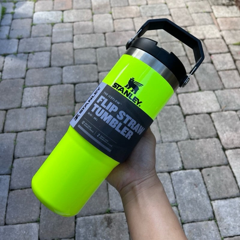 Stanley IceFlow Flip Straw Tumbler Neon Yellow 30 oz