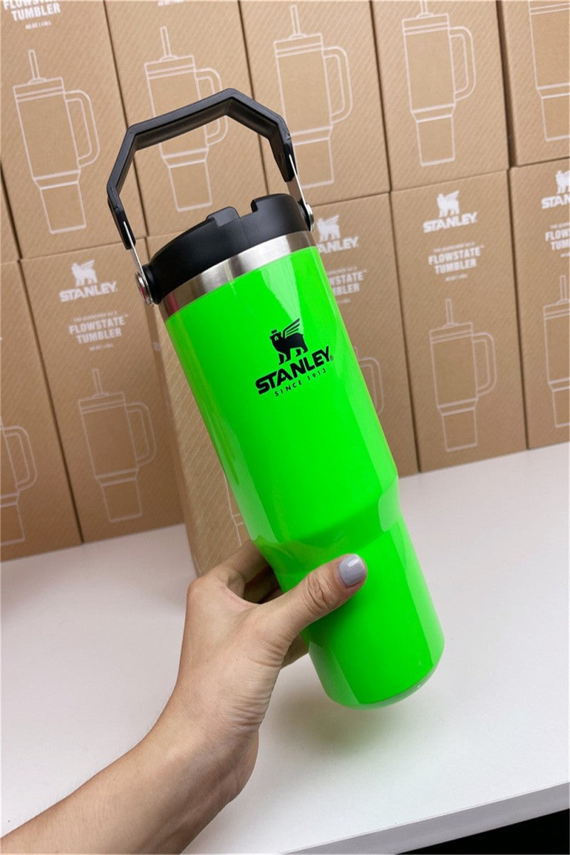 Stanley IceFlow Flip Straw Tumbler Neon Green 30 oz