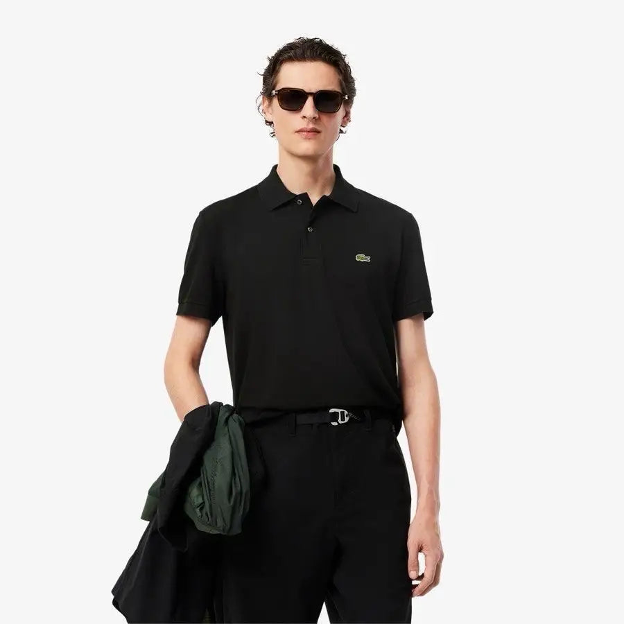 Lacost e Black  Embroidery Logo Premium Polo T-Shirt