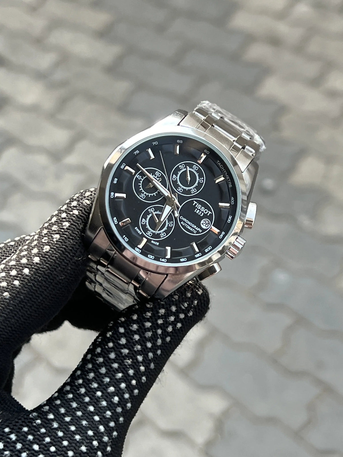Tissot 1853 Chain Courtier Silver Black