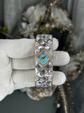 Swarovsk i Bangle Dual Tone Tiffany Dial Premium Watch