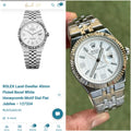 rolex land deweller white