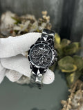 Mashali All Black Rotating Floral  Premium Watch