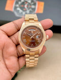 rolex day date brown