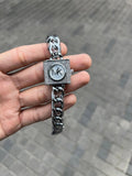 Michael kor s Chain Lock Women s Silver White