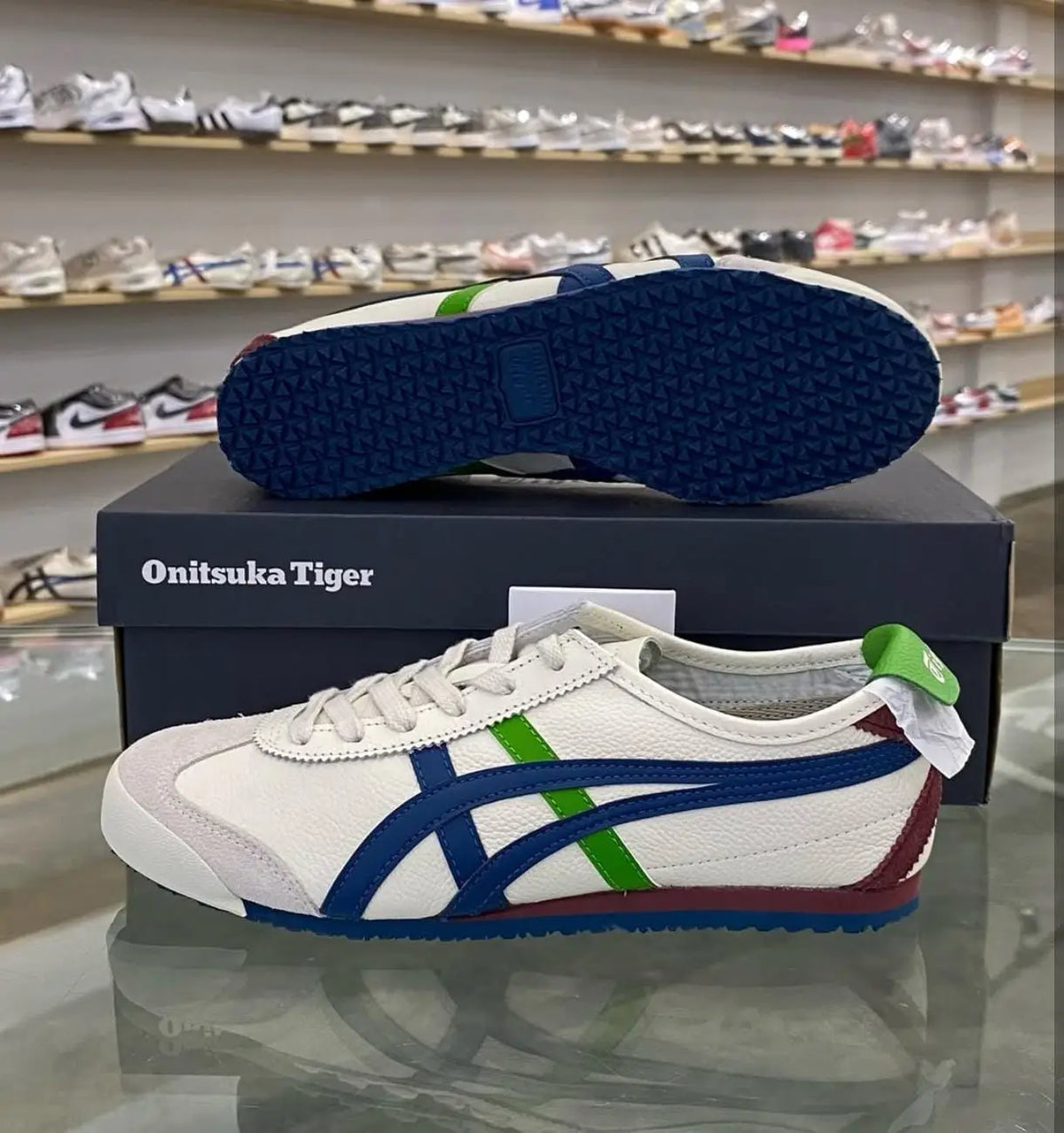 Onitsuka Tiger Mexico 66 Blue Green White For Mens
