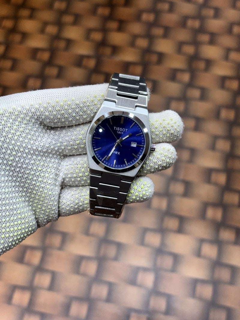 Tissot PRX QUARTZ BLUE DIAL WATCH