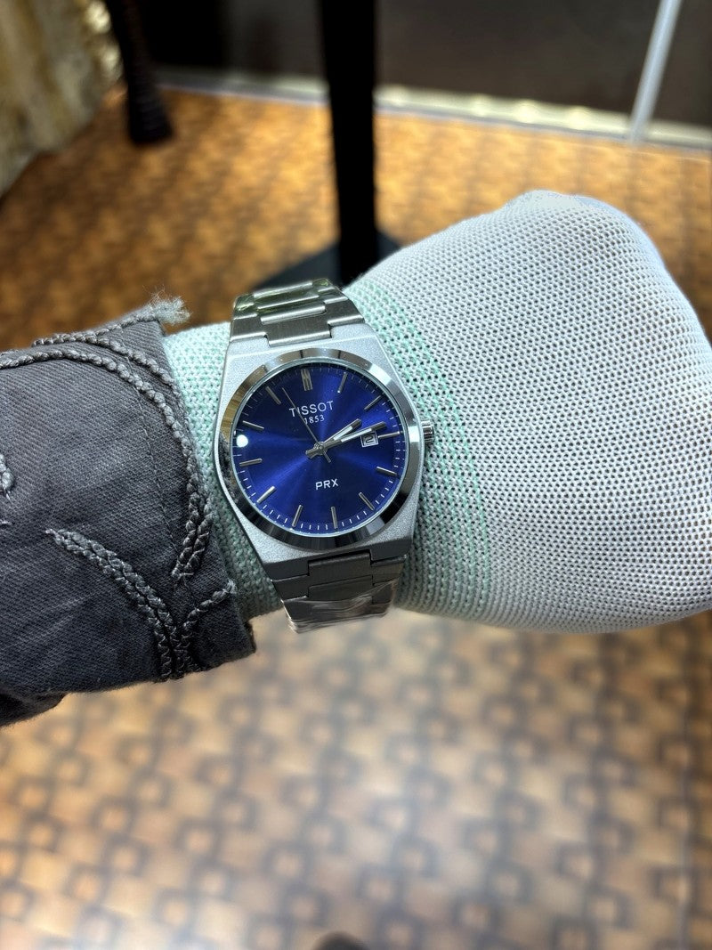 Tissot PRX QUARTZ BLUE DIAL WATCH