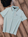 Hugo Bos s Sky Blue Logo Work Premium Polo T-shirt