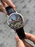 Patek Philippe Skeleton Leather Black Premium