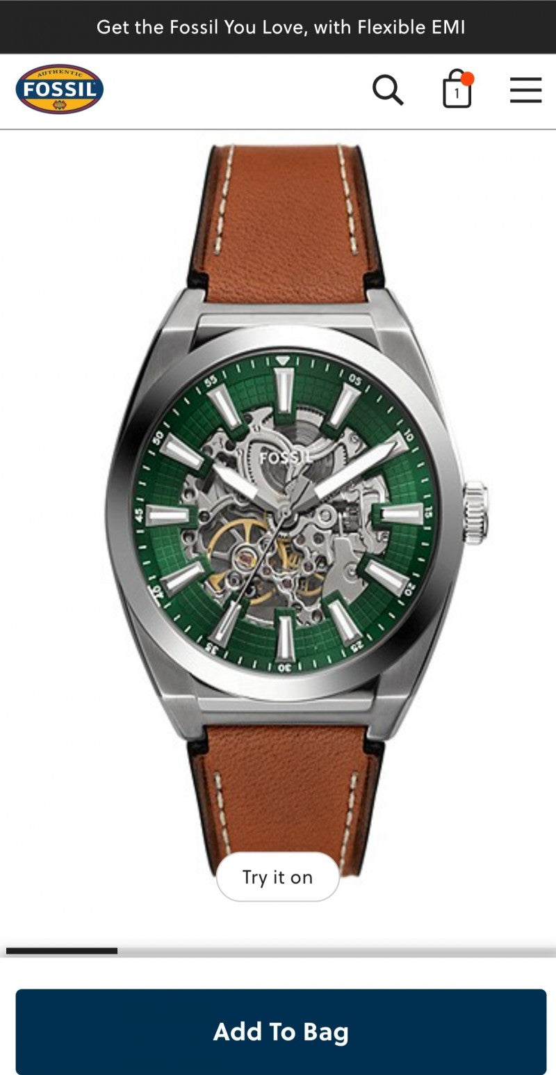 Fossi l Everett Leather Automatic