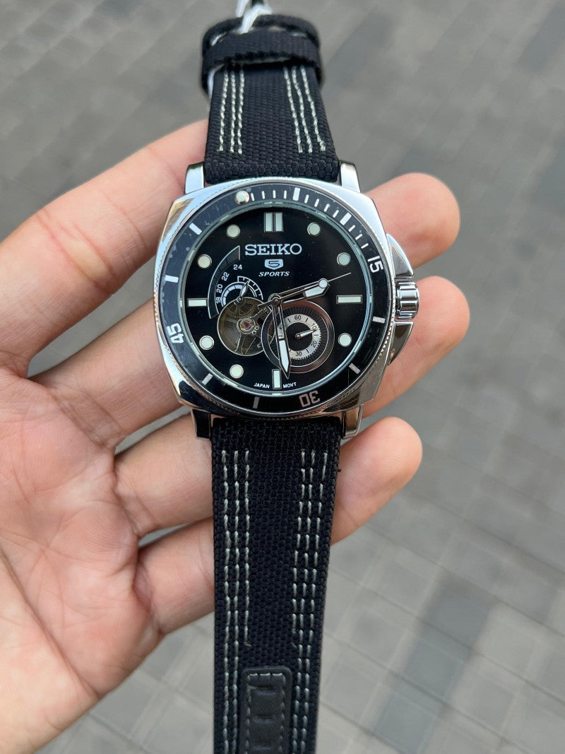Seik o 5 Sport Automatic Black