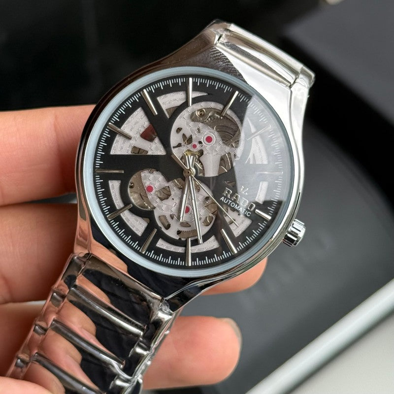 Rad o True Round Open Heart Automatic Silver