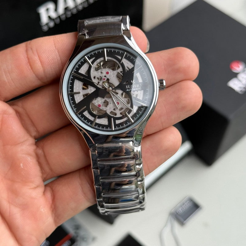 Rad o True Round Open Heart Automatic Silver