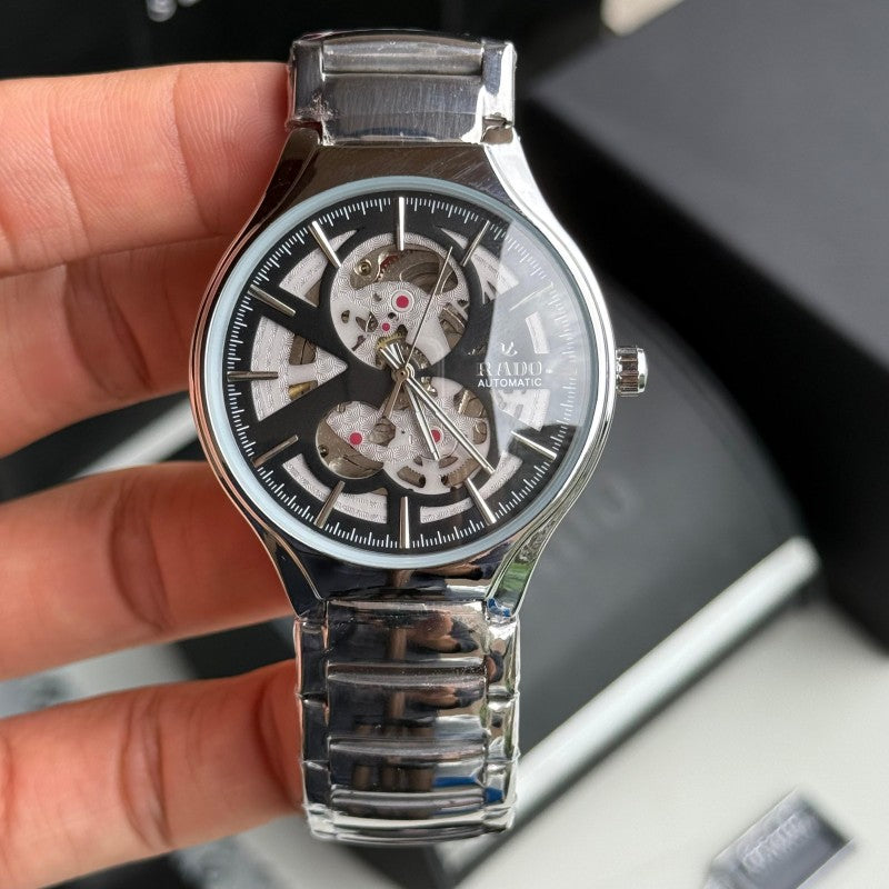 Rad o True Round Open Heart Automatic Silver