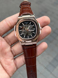 Pate_k Phillipe Nautilus Leather Automatic