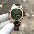 Patek Phillep e Skeleton Automatic Rose Gold Two Tone Green Dial