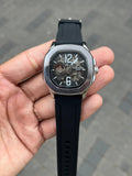 Patek Phillip e Nautilus Auto Silver Black Silicon