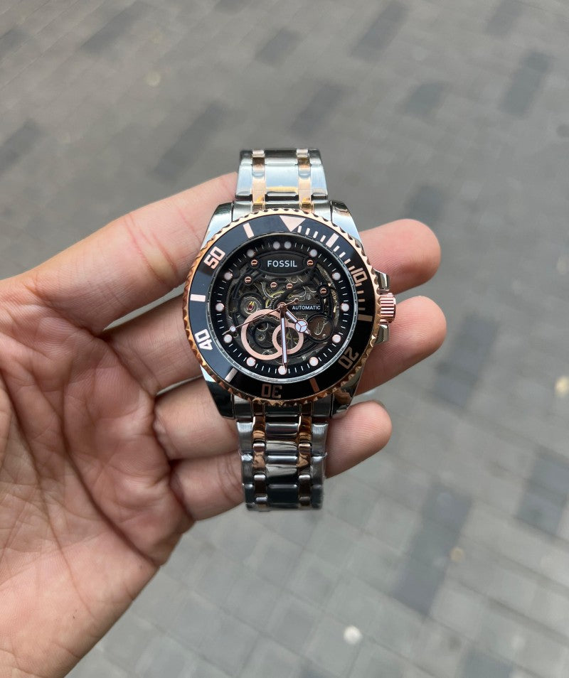 Fossi l FB 01 Automatic Skeleton Two Tone