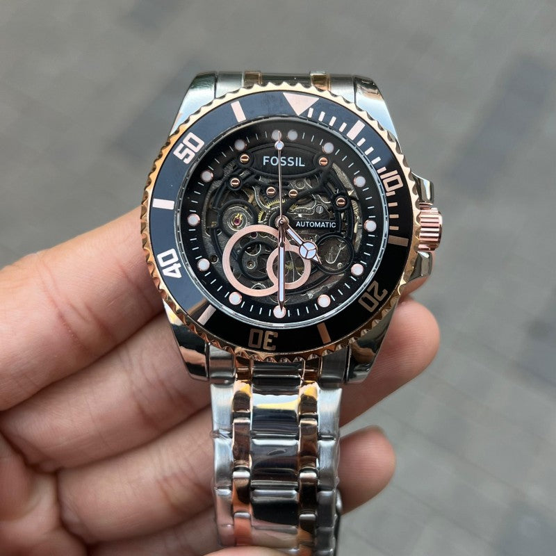 Fossi l FB 01 Automatic Skeleton Two Tone