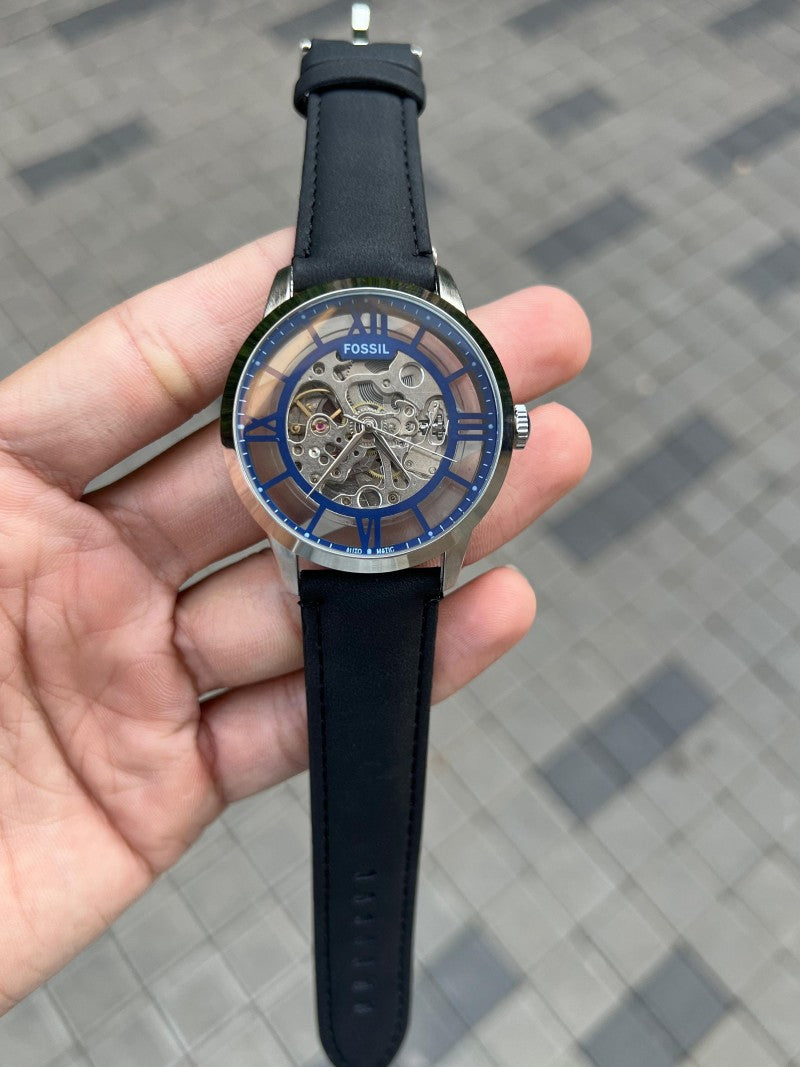 Fossi l Townsman Automatic Silver Blue
