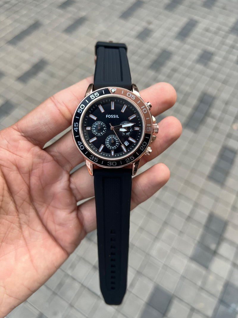 Fossi l Bannon Chronograph Rose gold