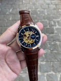 Tisso t 1853 skeleton automatic leather
