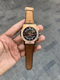 Hublo t Big Bang Calendar Tan RoseGold