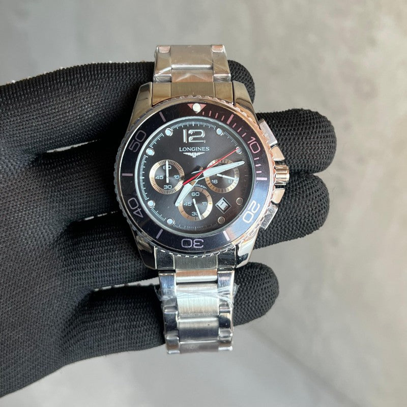 Longine s Hydro Chronograph Silver Black