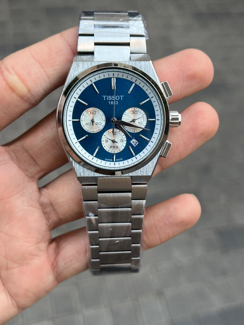 Tisso t PRX Chronograph Silver Blue