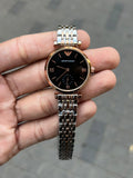 Emporio Arman i Women s Two Tone Black Dial