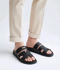 Herms Chypre Premium Black Slides