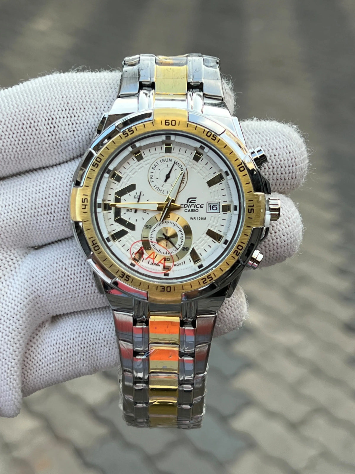 Casio Edifice Two Tone White