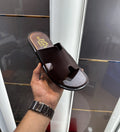 Herms_Brown Premium Leather Slide