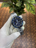 EDIFICE CASIO SILVER BLUE DIAL