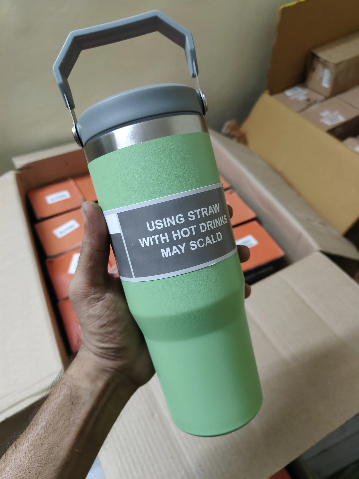 Ice Flow Flip Straw And Handle 30 oz Pista Green